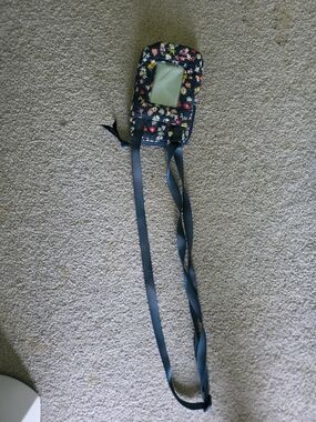 Vera Bradley Floral Crossbody Bag in Dark Teal with Multicolor Flowers